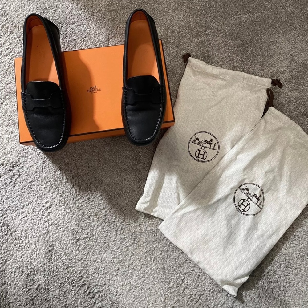 Hermes Oscar Calfskin Women Moccasin - Picture 2 of 4